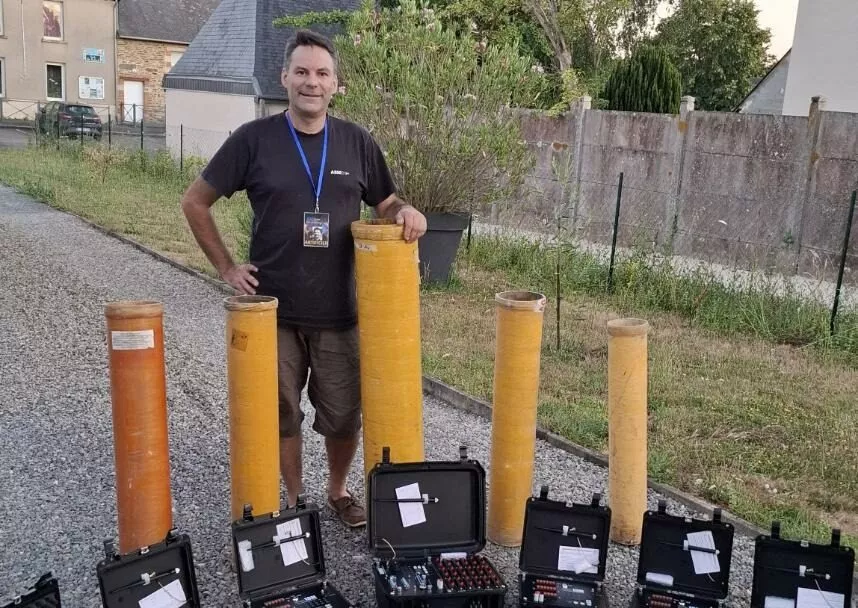 Gaël Mineau, pyrotechnicien préfectoral, artificier, mortiers de feu d'artifice de la Médiévale de Grand-Fougeray